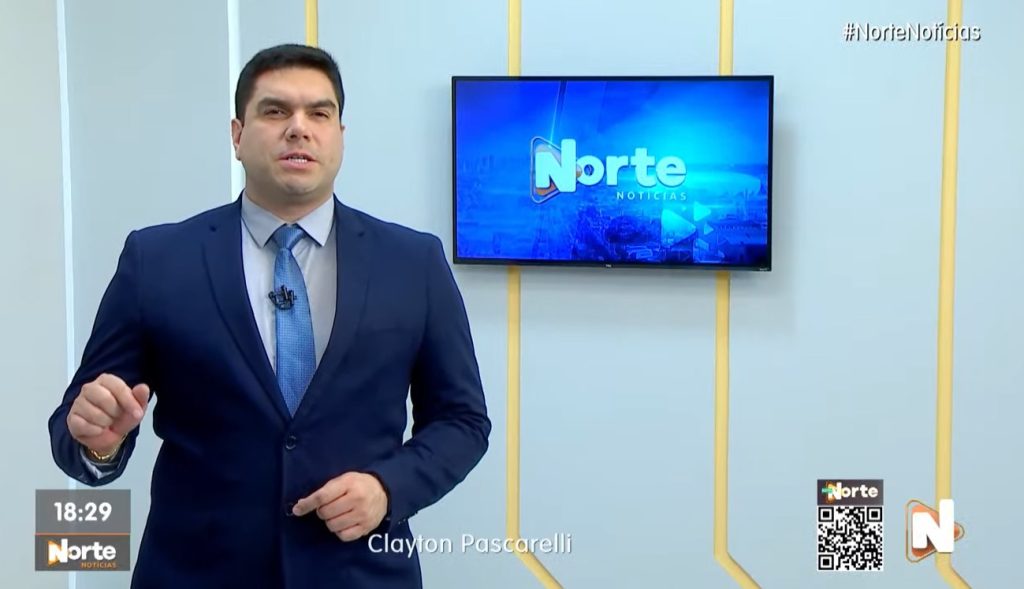 O Norte Notícias é apresentado por Clayton Pascarelli – Foto: Reprodução/TV Norte Amazonas