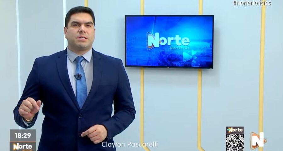 O Norte Notícias é apresentado por Clayton Pascarelli – Foto: Reprodução/TV Norte Amazonas