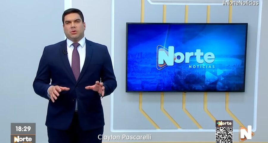 O Norte Notícias é apresentado por Clayton Pascarelli – Foto: Reprodução/TV Norte Amazonas