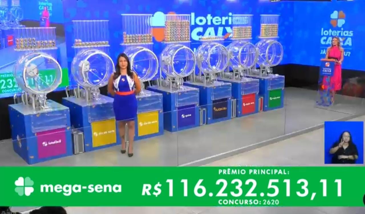 Mega-sena sorteou mais de R$ 116 milhões - Foto: Reprodução/YouTube