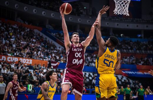 Brasil perde para a Letônia por 104 a 84, na Copa do Mundo de Basquete - Foto: Reprodução/ X @basquetebrasil