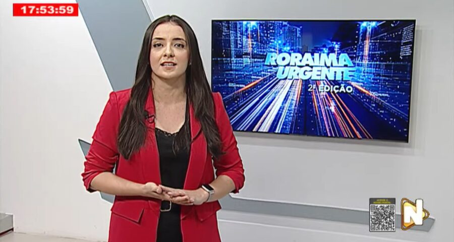 O Roraima Urgente desta quarta-feira, 6, foi apresentado por Jussara Beserra - Foto: Reprodução/Band Roraima