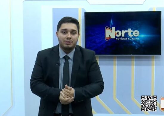 O jornal Norte Notícias é apresentado por Jhonatas Souza – Reprodução/TV Norte Boa Vista