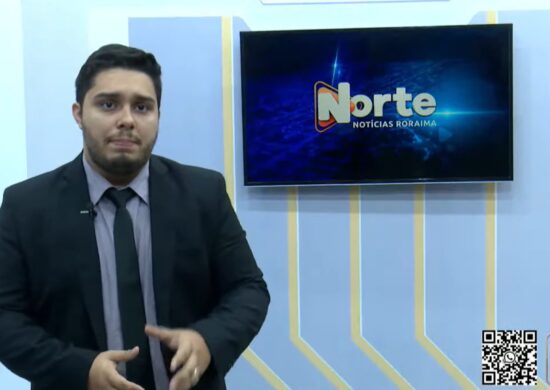 O jornal Norte Notícias é apresentado por Jhonatas Souza – Reprodução/TV Norte Boa Vista