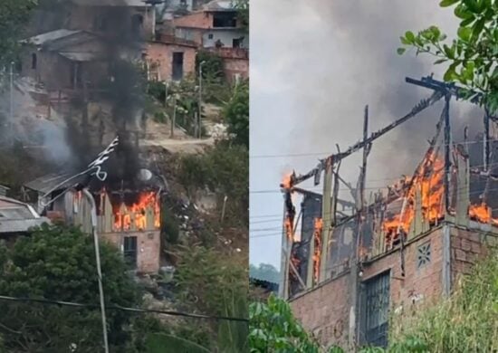 Corpo de Bombeiros esteve no local para controlar as chamas