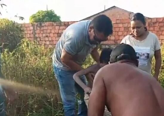 Criança desaparecida é encontrada dentro de poço, em Castanhal — Foto: Reprodução/Whatsapp