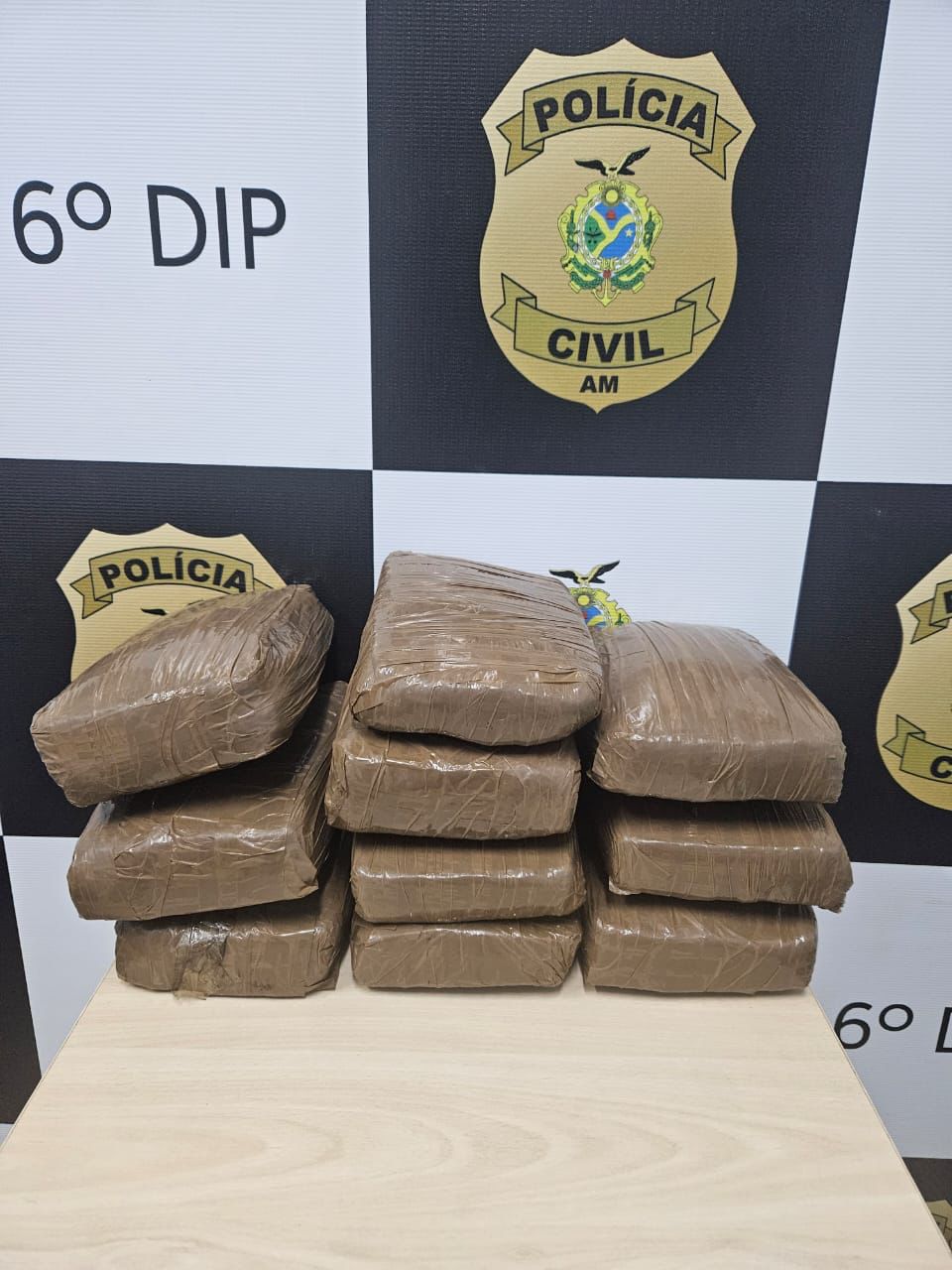 Os tabletes de maconha foram encontrados após denúncia anonima - Foto: Divulgação/PC-AM.