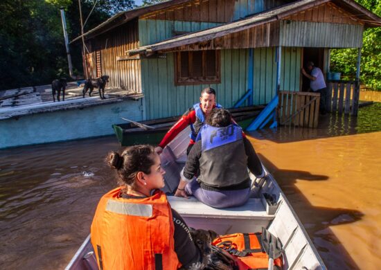 Cheia do Rio Jacuí causa alagamentos e deixa desabrigados em São Jerônimo, no Rio Grande do Sul - Foto: Evandro Leal/Enquadrar/Estadão Conteúdo