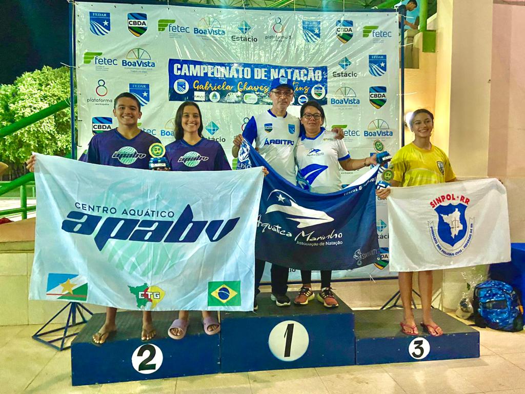 Atletas conquistam 7 novos recordes em Campeonato de natação em Boa Vista