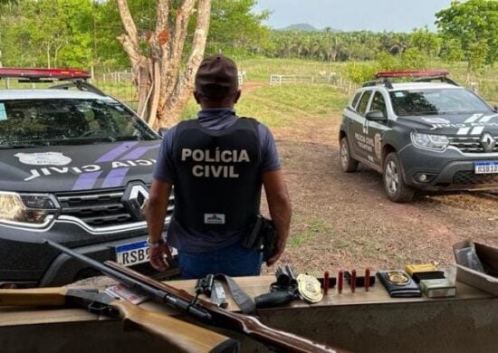 A suspeita é de o idoso estaria usando as armas para a prática de ameaças