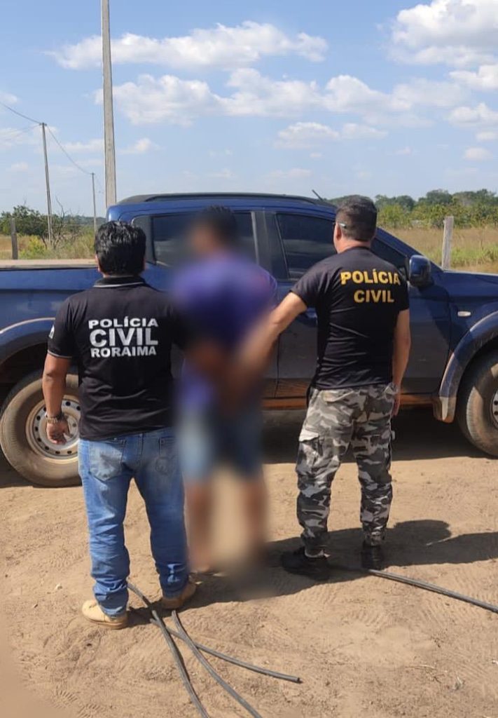 A. M. S. preso durante Operação Paz no município do Bonfim em Roraima - Foto: PCRR/Divulgação