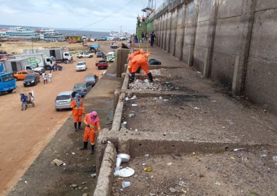 Seca histórica na Orla da Manaus Moderna -Foto: Divulgação | Secom