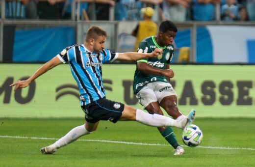 Grêmio e Palmeiras disputam partida válida pela 24ª rodada da Série A do Brasileirãoo 2023 - Foto: Raul Pereira/Fotoarena/Fotoarena/Estadão Conteúdo