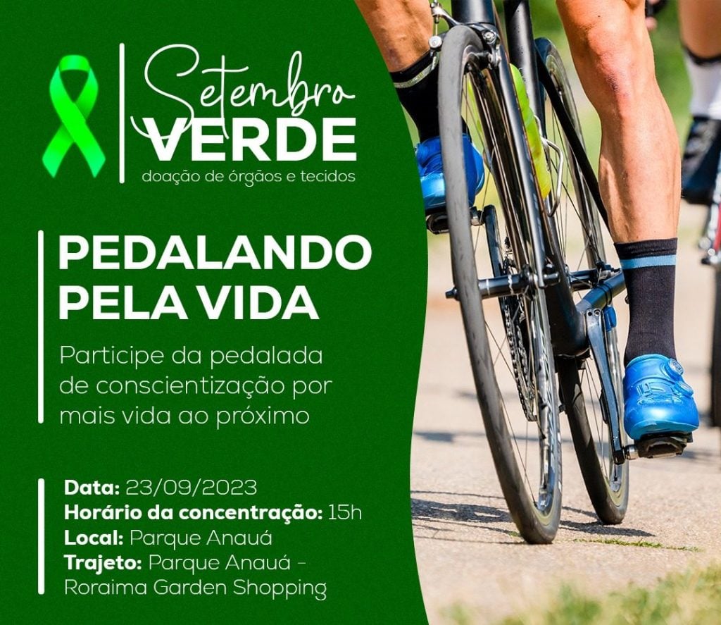 ‘Pedalando pela Vida’ acontece neste sábado, 23, em Boa Vista