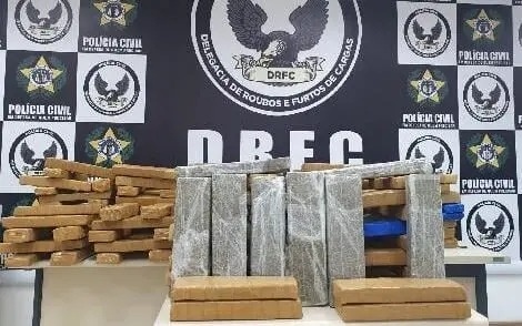 As drogas estavam em tabletes e foram avaliadas em R$ 260 mil - Foto: Divulgação/ Polícia Civil do Rio de Janeiro