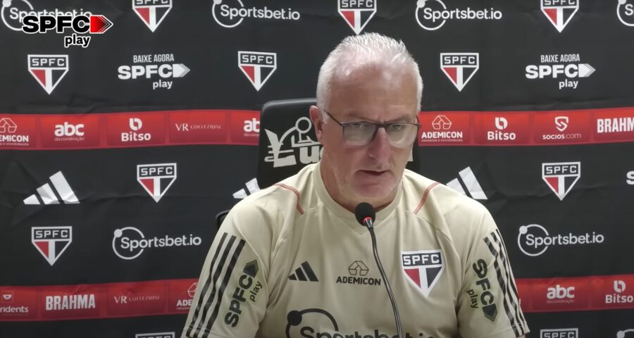 Dorival se mostra confiante com a vitória do São Paulo, mas ainda não se dá o direito de comemorar - Foto: Reprodução/ São Paulo FC