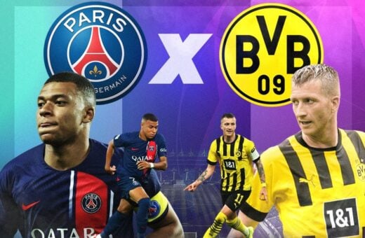 onde assistir PSG e Borussia Dortmund disputam pela primeira rodada da fase de grupos da Champions League - Foto: Reprodução/ SBT Sports