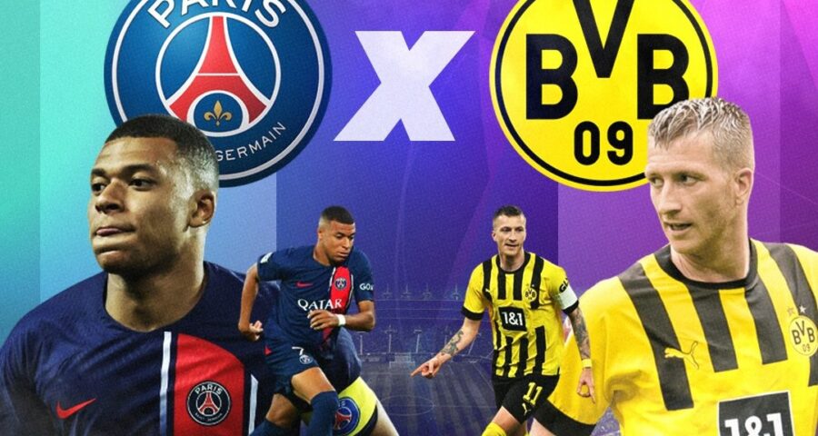 onde assistir PSG e Borussia Dortmund disputam pela primeira rodada da fase de grupos da Champions League - Foto: Reprodução/ SBT Sports