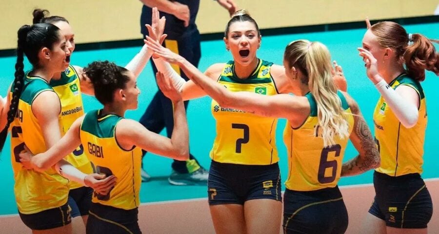 Seleção brasileira femina de vôlei vence pela 4º vez consecutiva no Pré-Olímpico - Foto: Reprodução/ X @volei