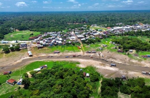 Seca atinge Rio Tefé e já deixa várias comunidades isoladas - Foto: Divulgação/Defesa Civil de Tefé