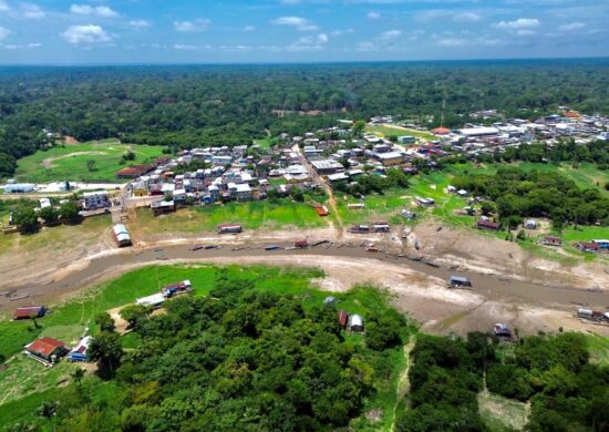 Seca atinge Rio Tefé e já deixa várias comunidades isoladas - Foto: Divulgação/Defesa Civil de Tefé