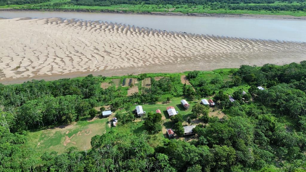 Estiagem atinge Rio Tefé e já deixa várias comunidades isoladas - Foto: Divulgação/Defesa Civil de Tefé