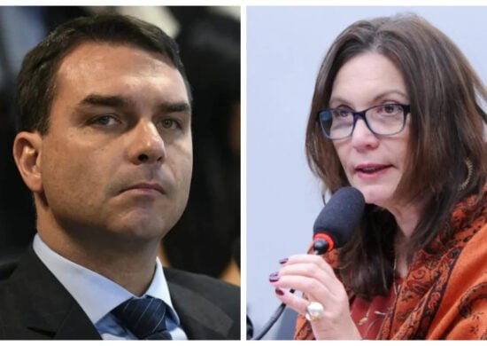 TSE mantém multa de R$ 30 mil a Flávio Bolsonaro e a Bia Kicis por fake news contra Lula-Fotos: Mateus Bonomi / AGIF; e Cleia Viana/Câmara dos Deputados