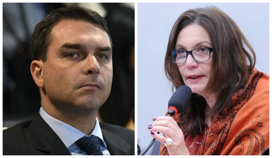 TSE mantém multa de R$ 30 mil a Flávio Bolsonaro e a Bia Kicis por fake news contra Lula-Fotos: Mateus Bonomi / AGIF; e Cleia Viana/Câmara dos Deputados