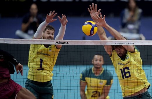 Seleção brasileira e Catar durante a partida valida pela 1º rodada do Pre Olimpico de Volei Masculino disputado no Maracanazinho (RJ) - Foto: Alexandre Loureiro/Agif - Agência De Fotografia/Estadão Conteúdo