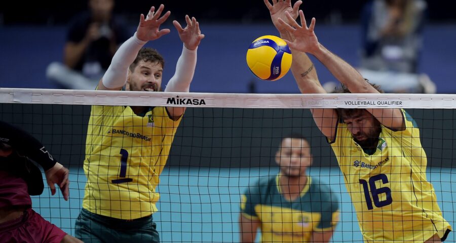 Seleção brasileira e Catar durante a partida valida pela 1º rodada do Pre Olimpico de Volei Masculino disputado no Maracanazinho (RJ) - Foto: Alexandre Loureiro/Agif - Agência De Fotografia/Estadão Conteúdo