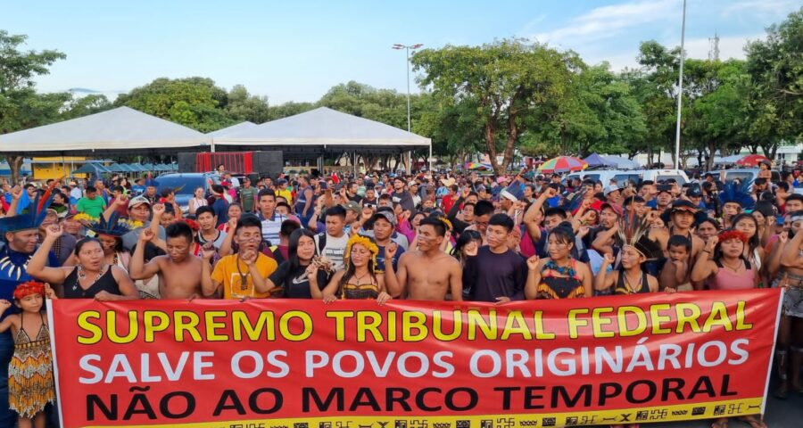 Mobilização de indígenas contra o Marco Temporal em Roraima - Foto: CIR/Arquivo