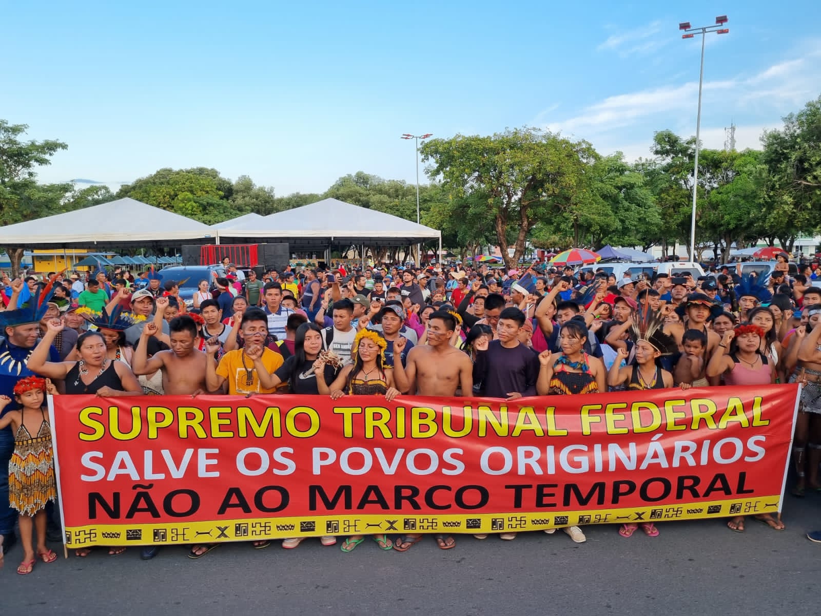 Mobilização de indígenas contra o Marco Temporal em Roraima - Foto: CIR/Arquivo