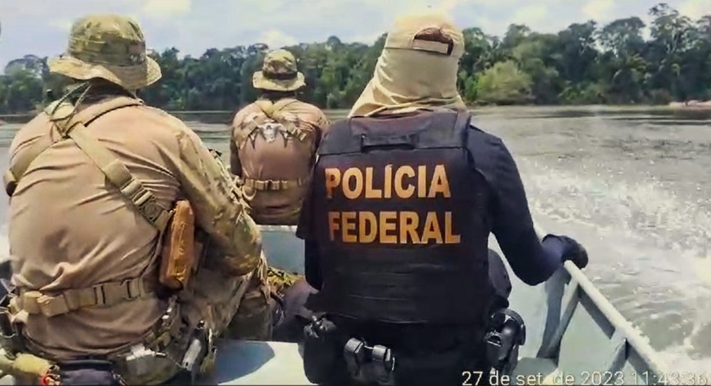 Polícia Federal juntamente com as Forças Armadas realizando operação em Terras Indígenas de Roraima - Foto: Forças Armadas/Divulgação