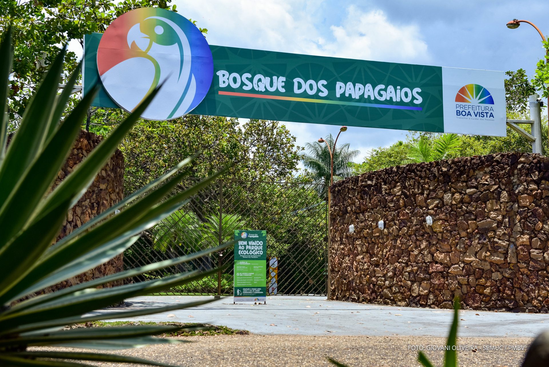 Entrada do Bosque dos Papagaios em Boa Vista - Foto: PMBV/Arquivo