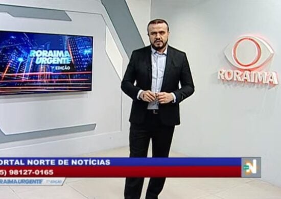 O jornal Roraima Urgente 1ª edição é apresentado por Eduardo Sales – Foto: Reprodução/Grupo Norte RR