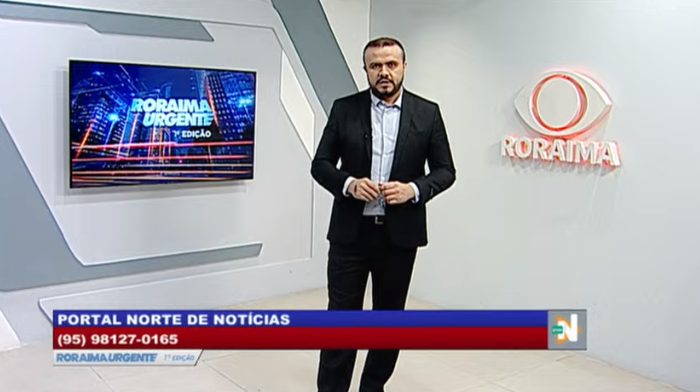 O jornal Roraima Urgente 1ª edição é apresentado por Eduardo Sales – Foto: Reprodução/Grupo Norte RR