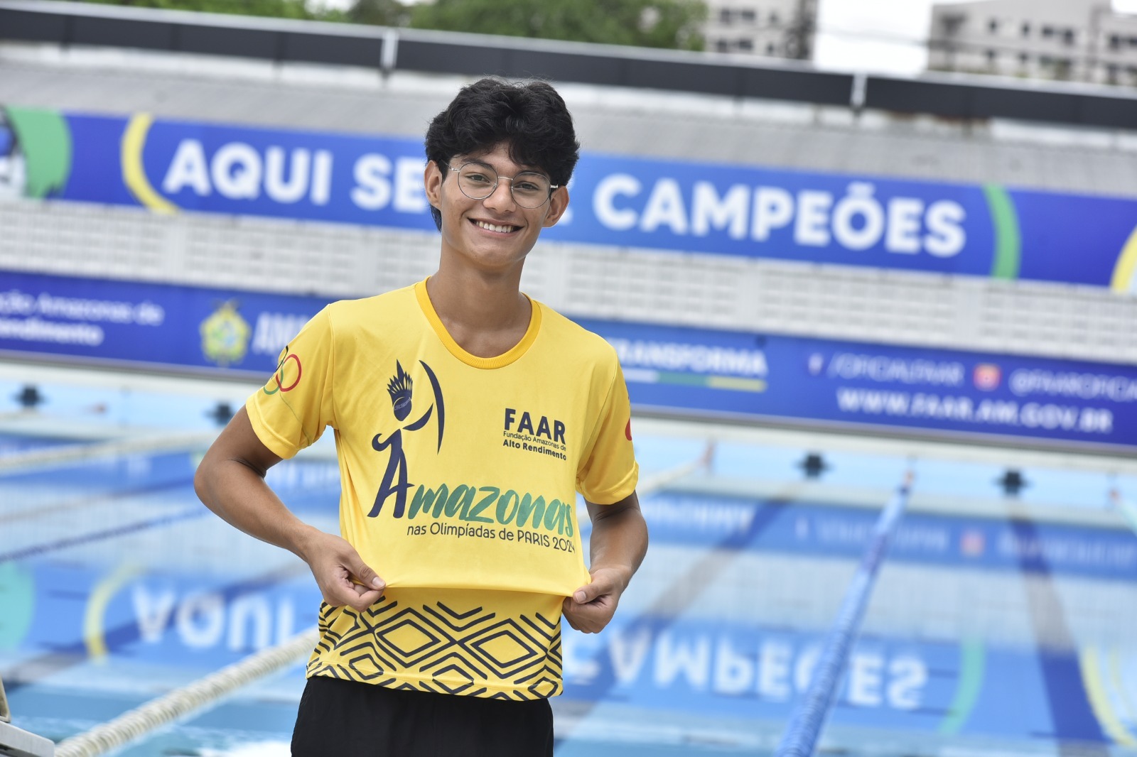 Caio Arcos quebra recorde de 1998 nos 200 metros nado livre e se torna o novo recordista do Amazonas - Foto: Divulgação/ Mauro Neto/Sedel e Barbara Cristina