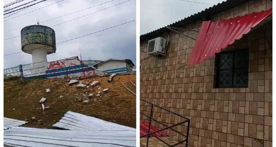 Chuva também provocou desabamentos, deslizamentos e alagações - Foto: Reprodução/WhatsApp