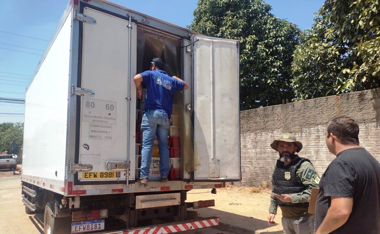 Fiscalização ambiental intercepta caminhão com 3.500kg de pescado ilegal no Tocantins
