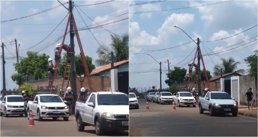 Colaborador da RR Energia é eletrocutado durante serviço em poste de iluminação