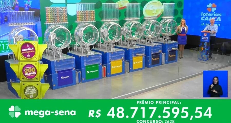 Mega-sena sorteou mais de R$ 44 milhões – Foto: Reprodução/YouTube