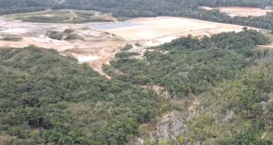 Propaganda de empresa quer vender que aterro sanitário não atinge rio Tarumã – Foto: Reprodução/TV Norte Amazonas