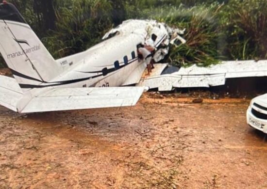 Queda de avião ocorreu durante chuva - Foto: Reprodução/WhatsApp