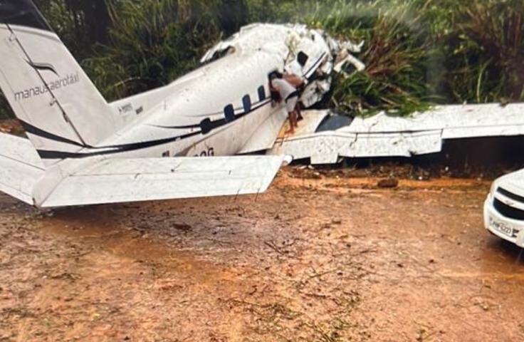 Queda de avião ocorreu durante chuva - Foto: Reprodução/WhatsApp