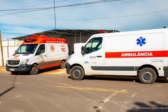 Ambulância do SAMU que atendem as solicitações de socorro - Foto: PMBV/Arquivo 