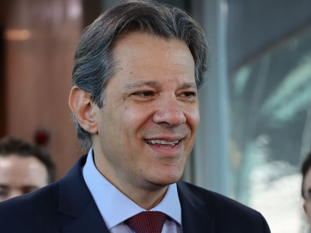 Ministro Fernando Haddad durante coletiva