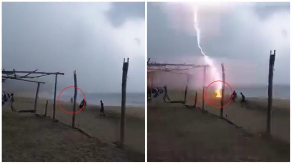 video-raio-relampago-praia-mexico-mata-pessoas-foto-reproducao-redes-sociais