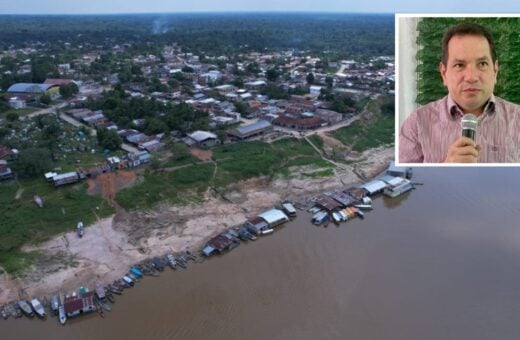 Vista de cima de Atalaia do Norte e do prefeito Denis - Foto: Divulgação/ Assessoria de Comunicação de Atalaia Norte