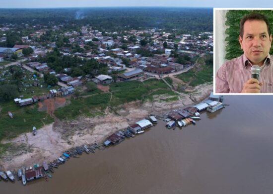 Vista de cima de Atalaia do Norte e do prefeito Denis - Foto: Divulgação/ Assessoria de Comunicação de Atalaia Norte