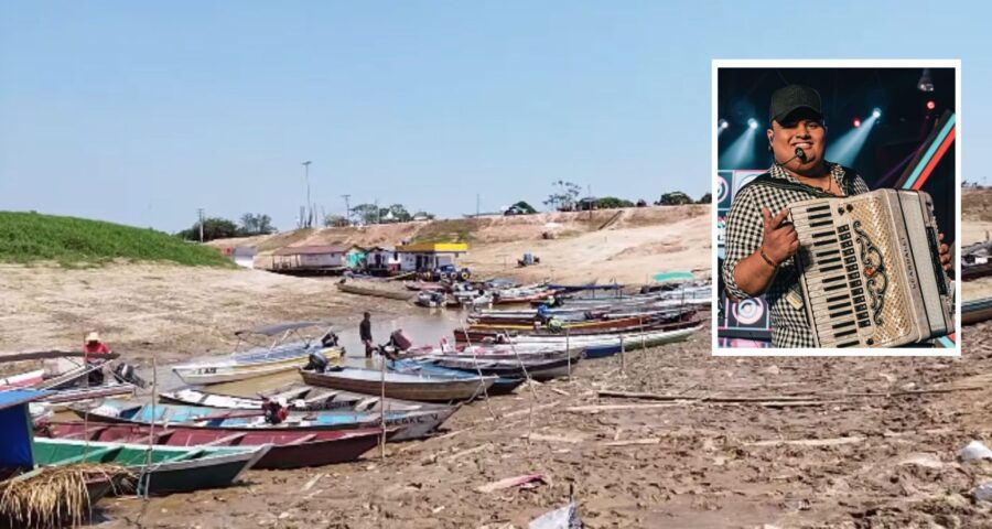 Seca em Barreirinha no interior do Amazonas - Foto: Reprodução/Facebook@barreirinhaemdestaque